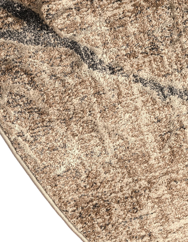 Light Brown 6' 1 x 6' 1 Aurora Round Area Rug 60% Polypropylene & 40% Polyester Living Dining Room Bedroom Office Modern Decor Carpet for Sale at Rug Engine