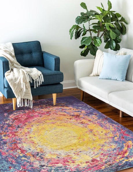 Multicolor 10' 6 x 16' 5 Estrella Rectangle Area Rug 100% Polypropylene Non-Shedding Stain Resistant Carpet Colorful Modern Abstract Design Easy Clean for Home Decor for Sale at Rug Engine