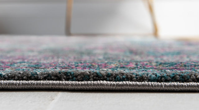 Gray 6' 1 x 6' 1 Aurora Round Area Rug 60% Polypropylene & 40% Polyester Living Dining Room Bedroom Office Modern Decor Carpet for Sale at Rug Engine