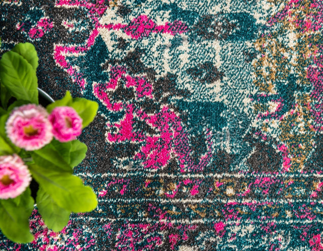 Gray 6' 1 x 6' 1 Aurora Round Area Rug 60% Polypropylene & 40% Polyester Living Dining Room Bedroom Office Modern Decor Carpet for Sale at Rug Engine