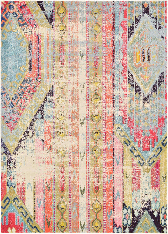 Multicolor 7' 1 x 10' Sedona Rectangle Area Rug Durable Long Lasting Carpet for Living Rooms, Kitchen, Bedrooms, Office Space, Dorms for Sale at Rug Engine