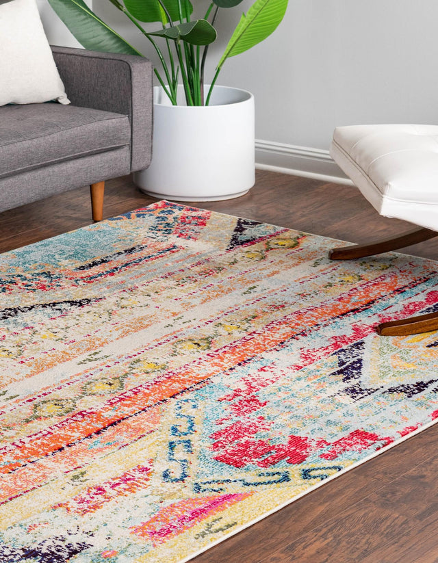 Multicolor 5' 1 x 8' Sedona Rectangle Area Rug Durable Long Lasting Carpet for Living Rooms, Kitchen, Bedrooms, Office Space, Dorms for Sale at Rug Engine