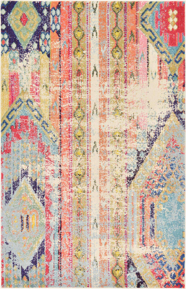 Multicolor 5' 1 x 8' Sedona Rectangle Area Rug Durable Long Lasting Carpet for Living Rooms, Kitchen, Bedrooms, Office Space, Dorms for Sale at Rug Engine