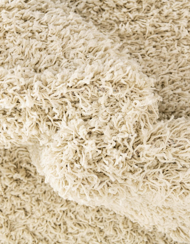 Pure Ivory 2' 7 x 16' 5 Solid Shag Runner Area Rug Thick Soft Touch Fluffy & Plush Shaggy Pile Durable Minimalist Carpet for Classic Interior Design for Sale at Rug Engine