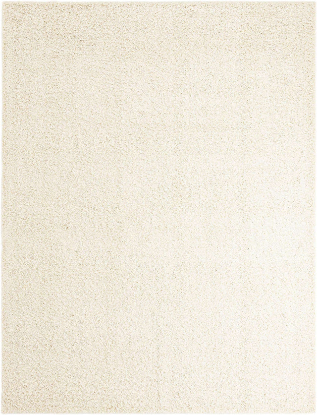 Pure Ivory 10' x 13' 1 Solid Shag Rectangle Area Rug Thick Soft Touch Fluffy & Plush Shaggy Pile Durable Minimalist Carpet for Classic Interior Design for Sale at Rug Engine