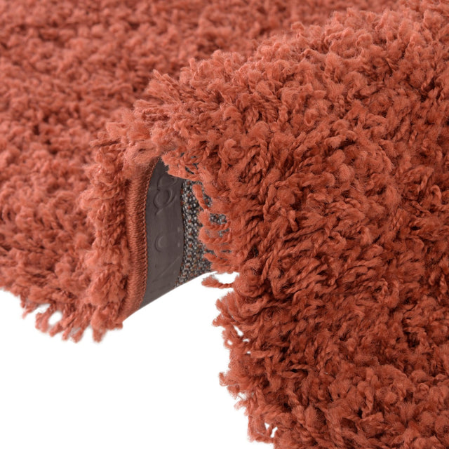 Terracotta 5' 3 x 8' Solid Shag Rectangle Area Rug Thick Soft Touch Fluffy & Plush Shaggy Pile Discounted Clearance Final Sale