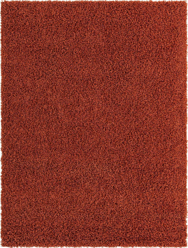 Terracotta 7' 10 x 11' Solid Shag Rectangle Area Rug Thick Soft Touch Fluffy & Plush Shaggy Pile Durable Minimalist Carpet for Classic Interior Design for Sale at Rug Engine