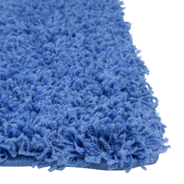 Periwinkle Blue 7' 10 x 7' 10 Solid Shag Square Area Rug Thick Soft Touch Fluffy & Plush Shaggy Pile