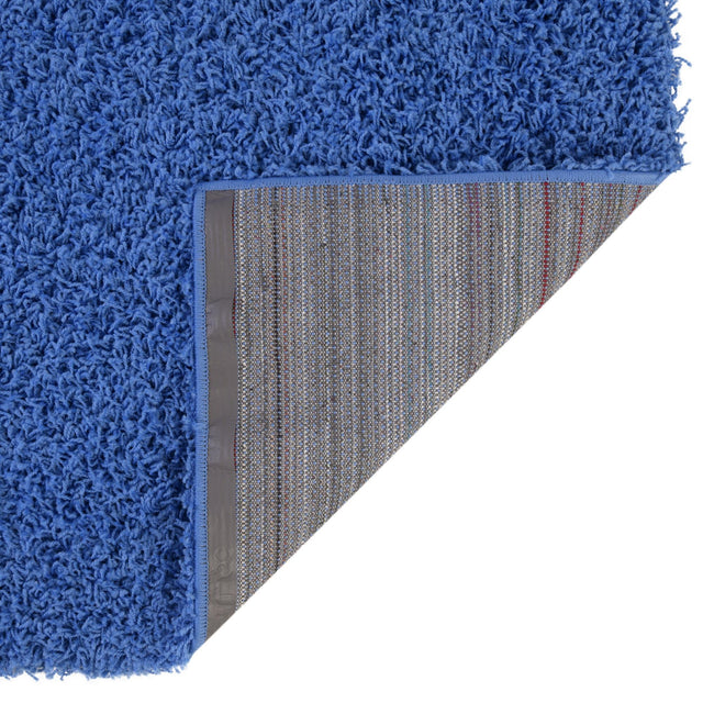 Periwinkle Blue 7' 10 x 7' 10 Solid Shag Square Area Rug Thick Soft Touch Fluffy & Plush Shaggy Pile