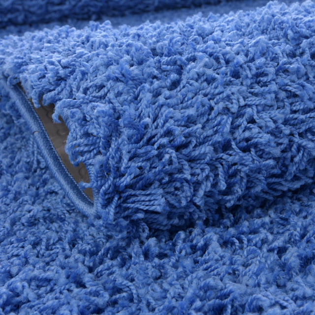 Periwinkle Blue 5' 3 x 8' Solid Shag Rectangle Area Rug Thick Soft Touch Fluffy & Plush Shaggy Pile