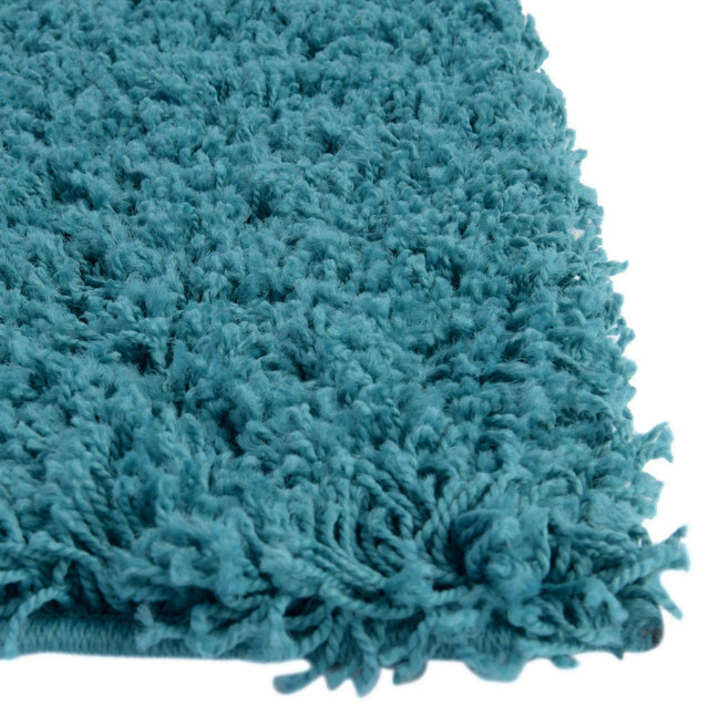 Deep Aqua Blue 7' 10 x 7' 10 Solid Shag Square Area Rug Thick Soft Touch Fluffy & Plush Shaggy Pile Durable Minimalist Carpet for Classic Interior Design for Sale at Rug Engine