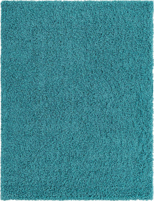 Deep Aqua Blue 9' x 12' Solid Shag Rectangle Area Rug Thick Soft Touch Fluffy & Plush Shaggy Pile Durable Minimalist Carpet for Classic Interior Design for Sale at Rug Engine