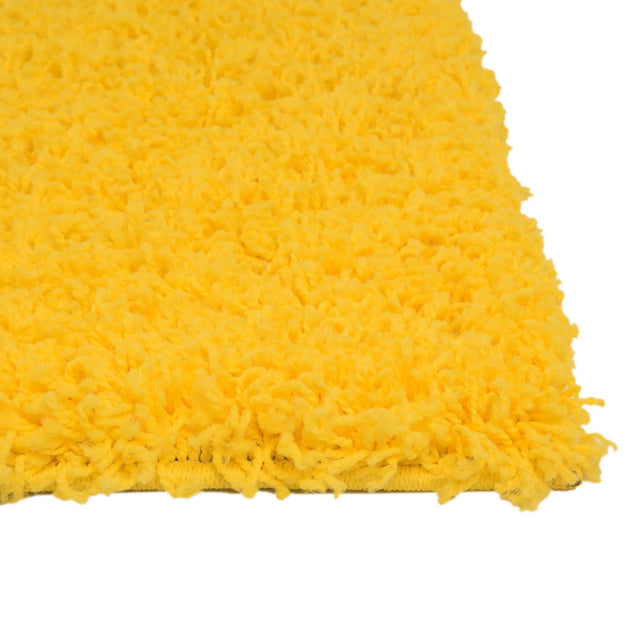 Tuscan Sun Yellow 4' 1 x 6' 1 Solid Shag Rectangle Area Rug Thick Soft Touch Fluffy & Plush Shaggy Pile Durable Minimalist Carpet for Classic Interior Design for Sale at Rug Engine