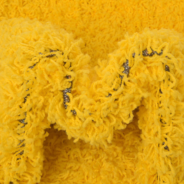 Tuscan Sun Yellow 7' 10 x 11' Solid Shag Rectangle Area Rug Thick Soft Touch Fluffy & Plush Shaggy Pile