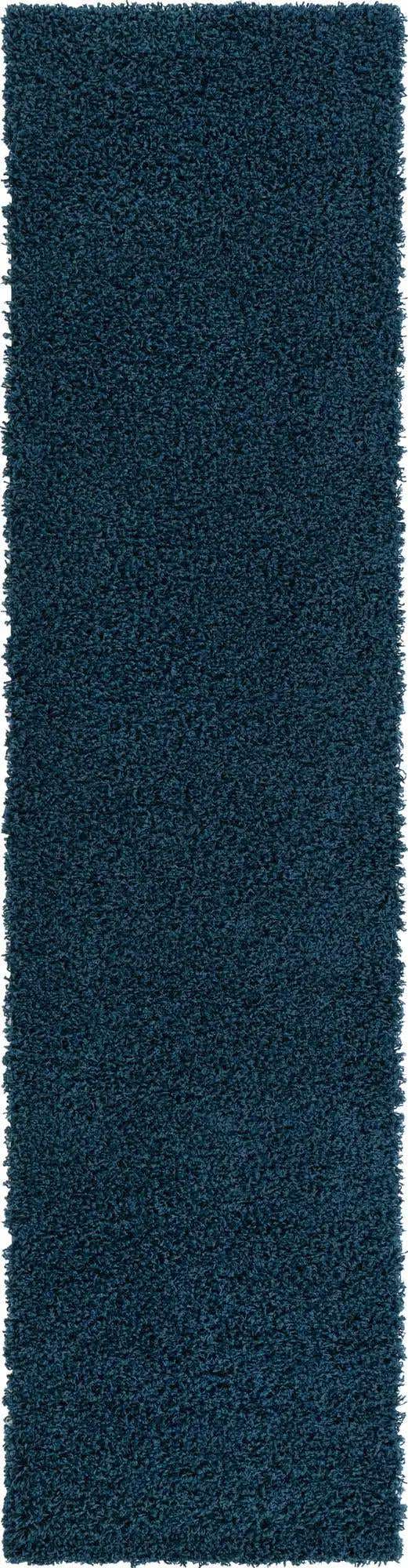 Sapphire Blue 2' 7 x 10' Solid Shag Runner Area Rug Thick Soft Touch Fluffy & Plush Shaggy Pile Durable Minimalist Carpet for Classic Interior Design for Sale at Rug Engine