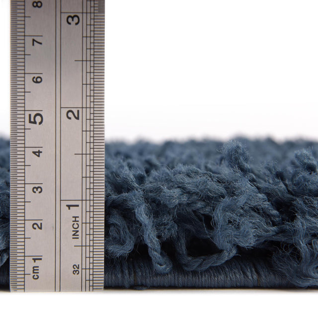 Sapphire Blue 2' 7 x 10' Solid Shag Runner Area Rug Thick Soft Touch Fluffy & Plush Shaggy Pile Durable Minimalist Carpet for Classic Interior Design for Sale at Rug Engine