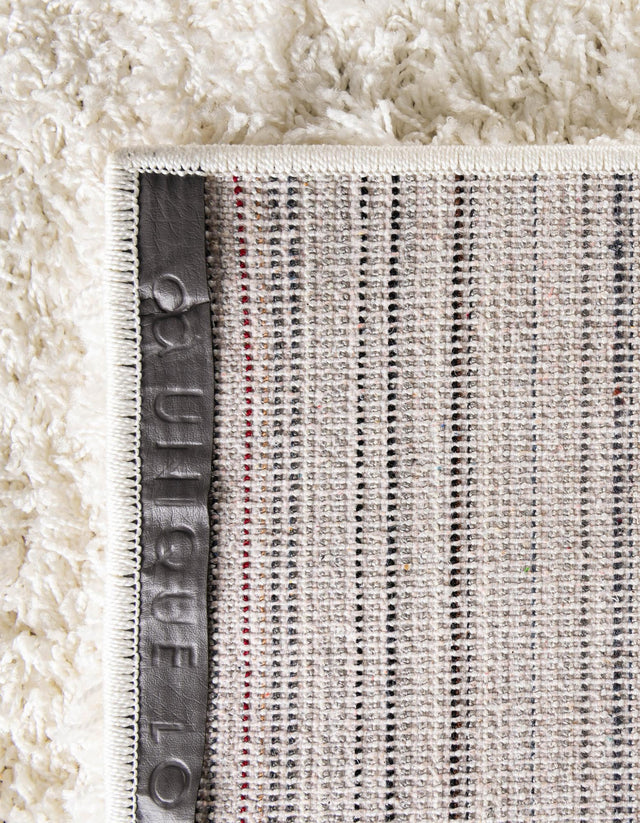 Snow White 7' 10 x 7' 10 Solid Shag Square Area Rug Thick Soft Touch Fluffy & Plush Shaggy Pile Durable Minimalist Carpet for Classic Interior Design for Sale at Rug Engine