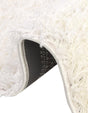 Snow White 6' 1 x 6' 1 Solid Shag Round Area Rug Thick Soft Touch Fluffy & Plush Shaggy Pile