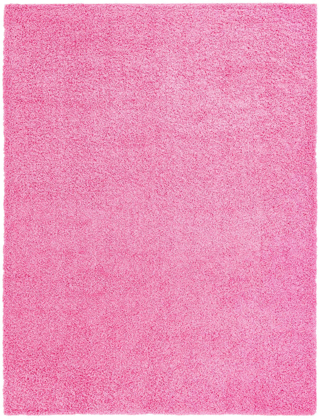 Taffy Pink 9' x 12' Solid Shag Rectangle Area Rug Thick Soft Touch Fluffy & Plush Shaggy Pile