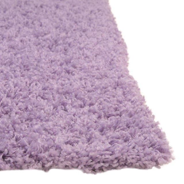 Lilac 2' 7 x 10' Solid Shag Runner Area Rug Thick Soft Touch Fluffy & Plush Shaggy Pile Durable Minimalist Carpet for Classic Interior Design for Sale at Rug Engine