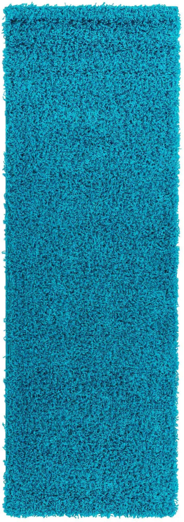 Turquoise 2' 1 x 6' 5 Solid Shag Runner Area Rug Thick Soft Touch Fluffy & Plush Shaggy Pile