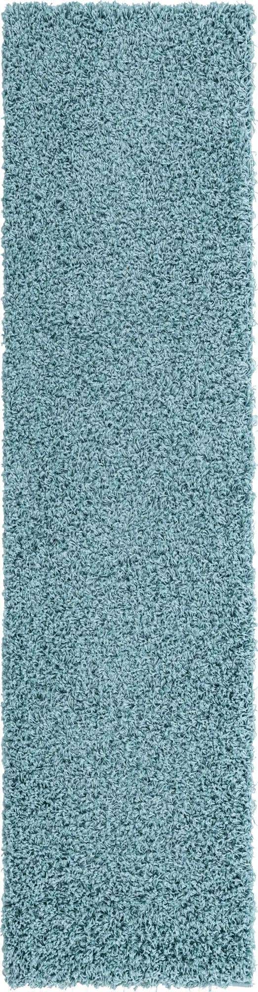 Light Slate Blue 2' 7 x 10' Solid Shag Runner Area Rug Thick Soft Touch Fluffy & Plush Shaggy Pile