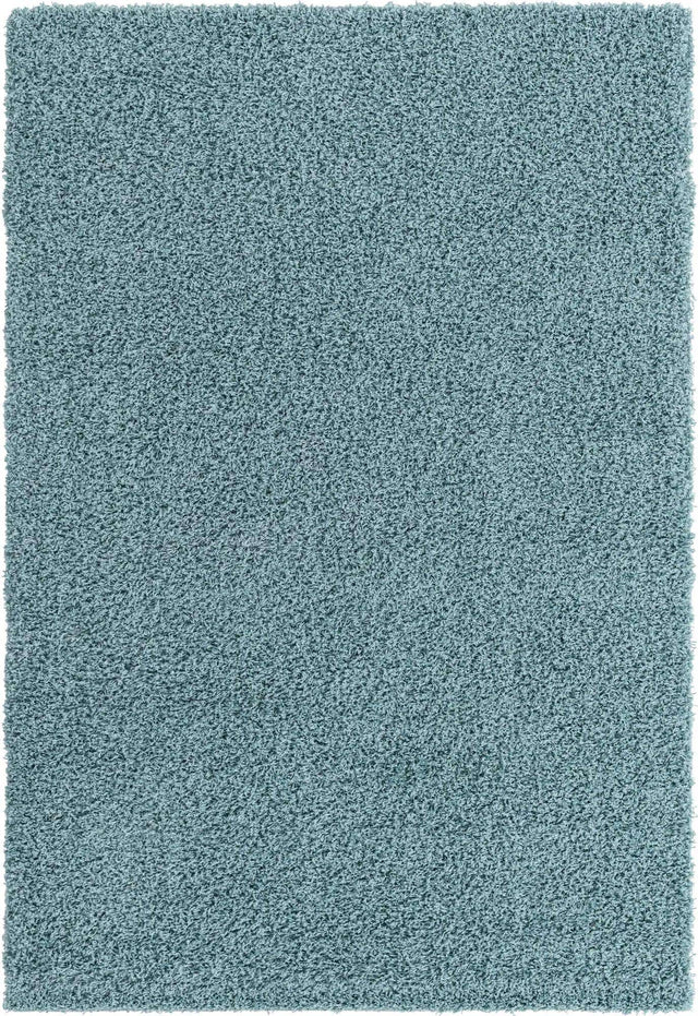 Light Slate Blue 4' 1 x 6' 1 Solid Shag Rectangle Area Rug Thick Soft Touch Fluffy & Plush Shaggy Pile