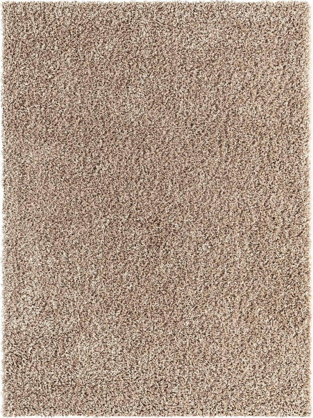 Taupe 9' x 12' Solid Shag Rectangle Area Rug Thick Soft Touch Fluffy & Plush Shaggy Pile Discounted Clearance Final Sale