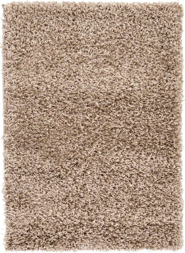 Taupe 2' x 3' 1 Solid Shag Rectangle Area Rug Thick Soft Touch Fluffy & Plush Shaggy Pile Discounted Clearance Final Sale