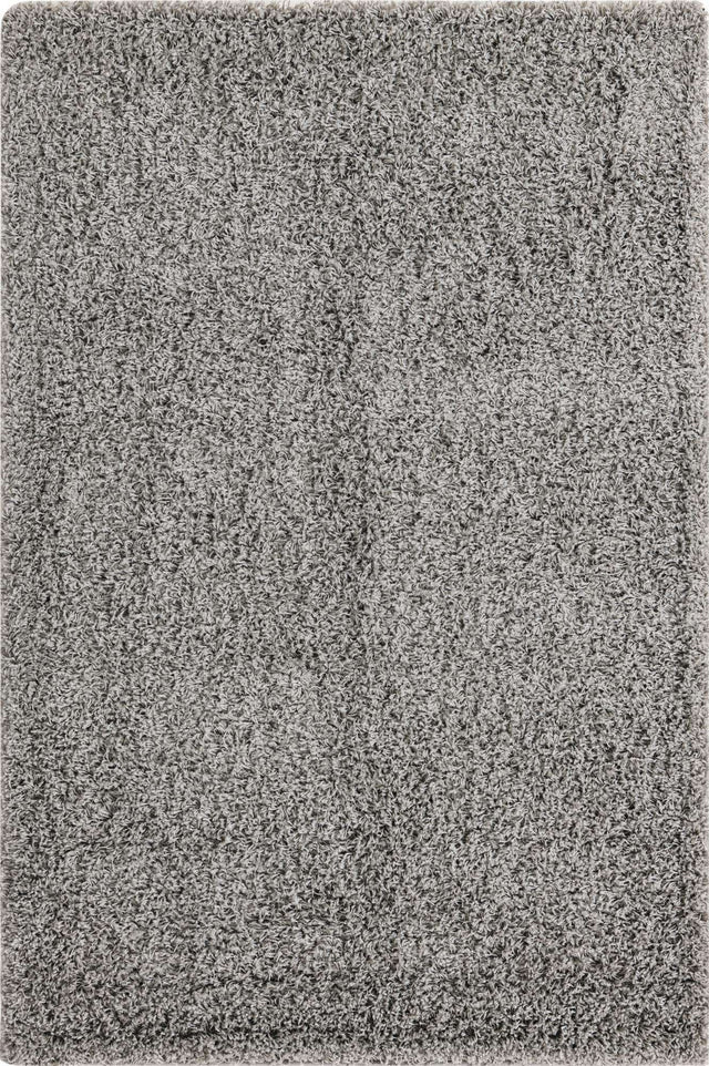 Cloud Gray 4' 1 x 6' 1 Solid Shag Rectangle Area Rug Thick Soft Touch Fluffy & Plush Shaggy Pile Discounted Clearance Final Sale