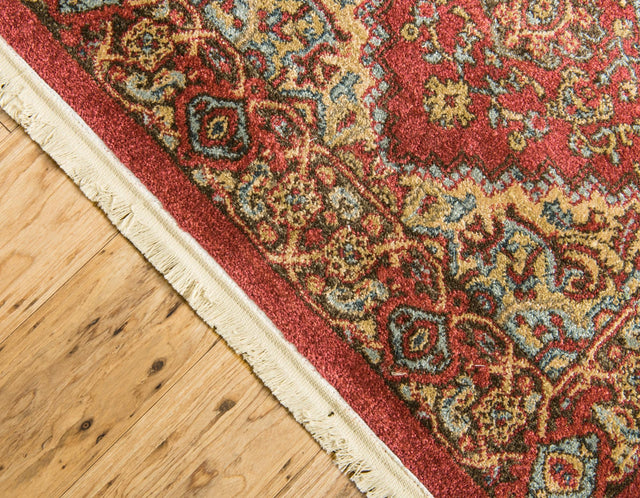Red 2' 7 x 10' Sahand Runner Area Rug Affordable Easy Clean Traditional Design Durable Carpet for Home Interior Design Living Room Dining Office for Sale at Rug Engine