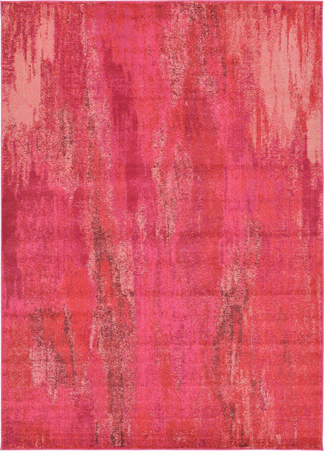 Pink 8' x 11' 4 Jardin Rectangle Area Rug 100% Polypropylene With Cotton Backing Colorful & Vivid Modern Carpet for Home Decor for Sale at Rug Engine