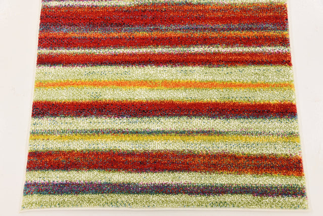 Multicolor 2' 7 x 10' Lyon Runner Area Rug Vivid Colorful Abstract Modern 100% Polypropylene Carpet for Living Room, Dining, Office for Sale at Rug Engine