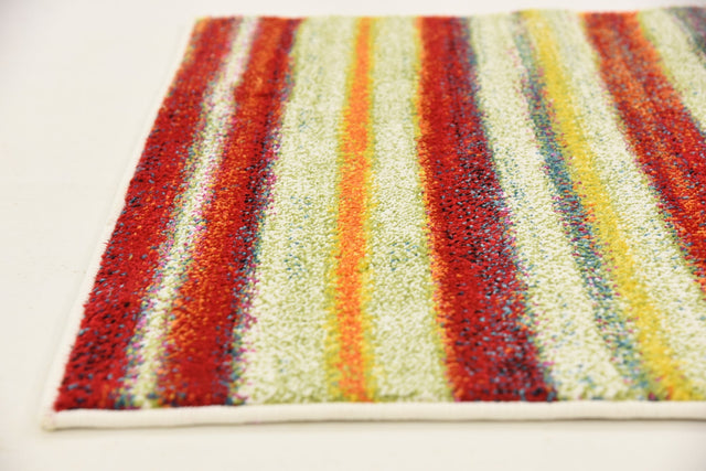 Multicolor 2' 7 x 10' Lyon Runner Area Rug Vivid Colorful Abstract Modern 100% Polypropylene Carpet for Living Room, Dining, Office for Sale at Rug Engine