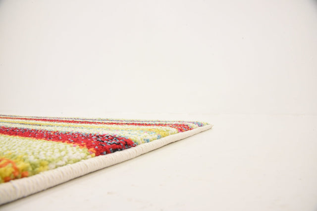 Multicolor 2' 7 x 10' Lyon Runner Area Rug Vivid Colorful Abstract Modern 100% Polypropylene Carpet for Living Room, Dining, Office for Sale at Rug Engine