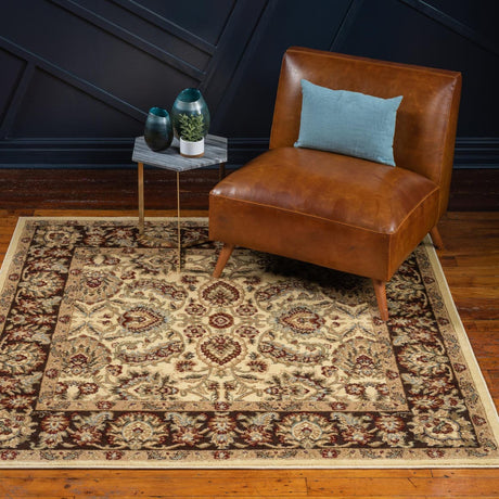 Cream 6' 1 x 6' 1 Voyage Square Area Rug