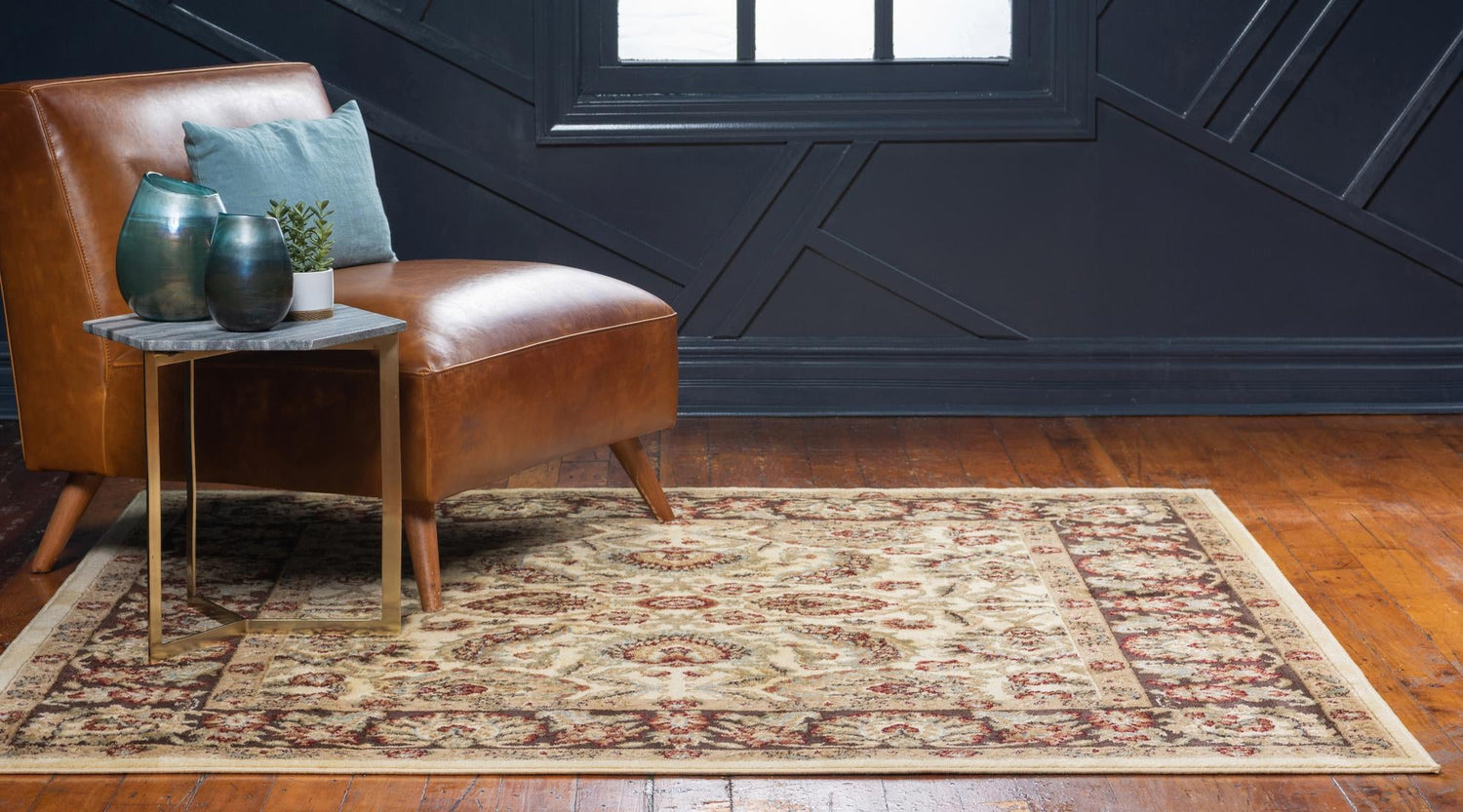 Cream 4' 1 x 4' 1 Voyage Square Area Rug
