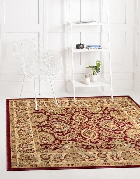 Red 6' 1 x 6' 1 Voyage Square Area Rug