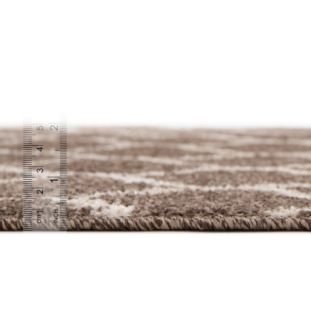 Brown 6' 1 x 6' 1 Trellis Square Area Rug