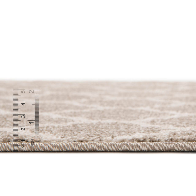 Light Brown 6' 1 x 6' 1 Trellis Square Area Rug