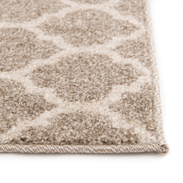 Light Brown 6' 1 x 6' 1 Trellis Square Area Rug