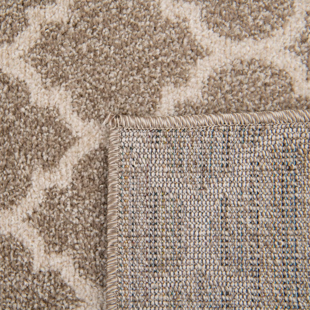 Light Brown 10' x 10' Trellis Square Area Rug