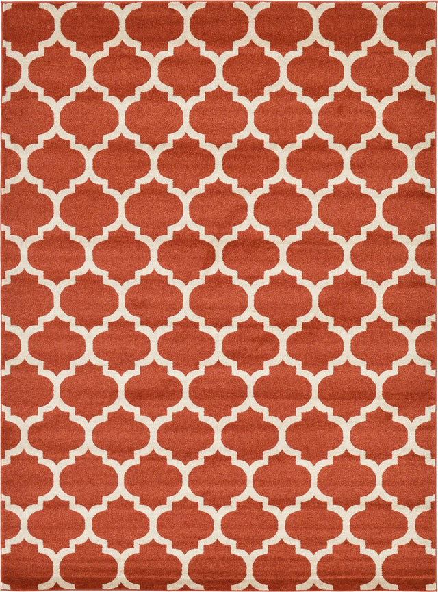 Light Terracotta 8' x 11' Trellis Rectangle Area Rug