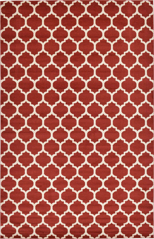 Dark Terracotta 10' 6 x 16' 5 Trellis Rectangle Area Rug