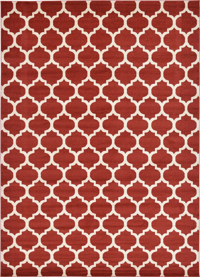 Dark Terracotta 10' x 14' 1 Trellis Rectangle Area Rug