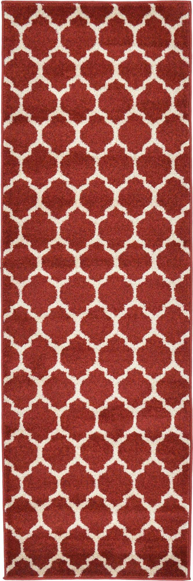 Dark Terracotta 2' x 6' 1 Trellis Runner Area Rug