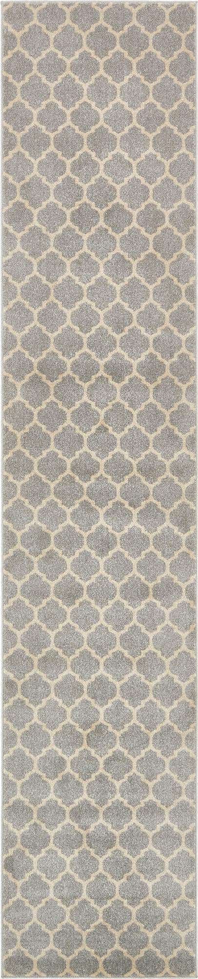 Light Gray 2' 7 x 13' 1 Trellis Runner Area Rug