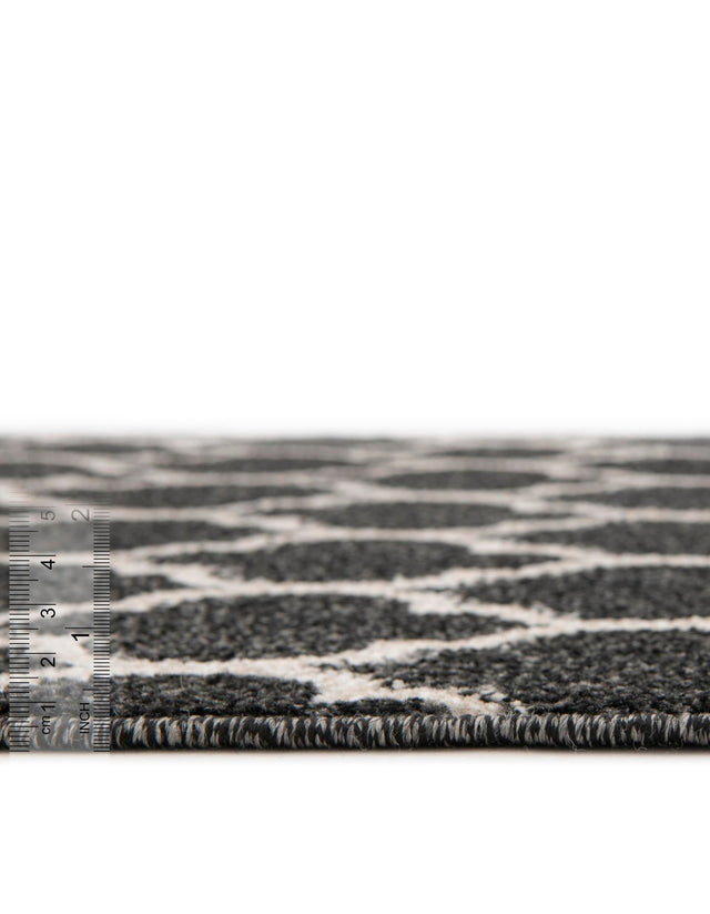 Black 10' x 10' Trellis Square Area Rug