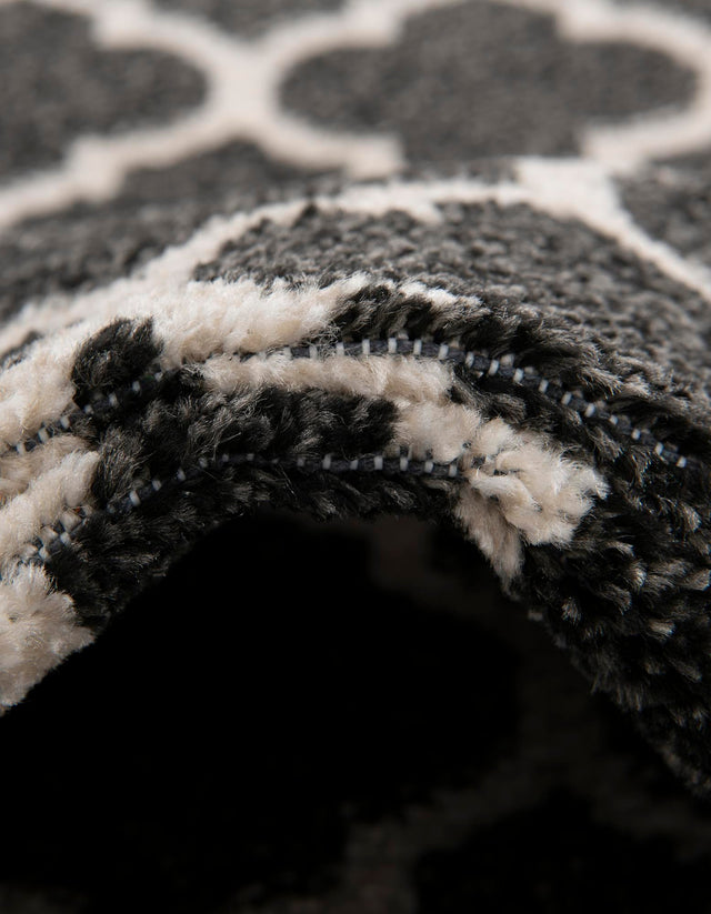 Black 10' x 10' Trellis Square Area Rug