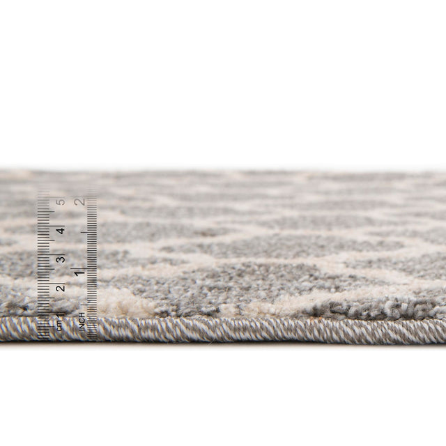 Dark Gray 7' 10 x 7' 10 Trellis Square Area Rug